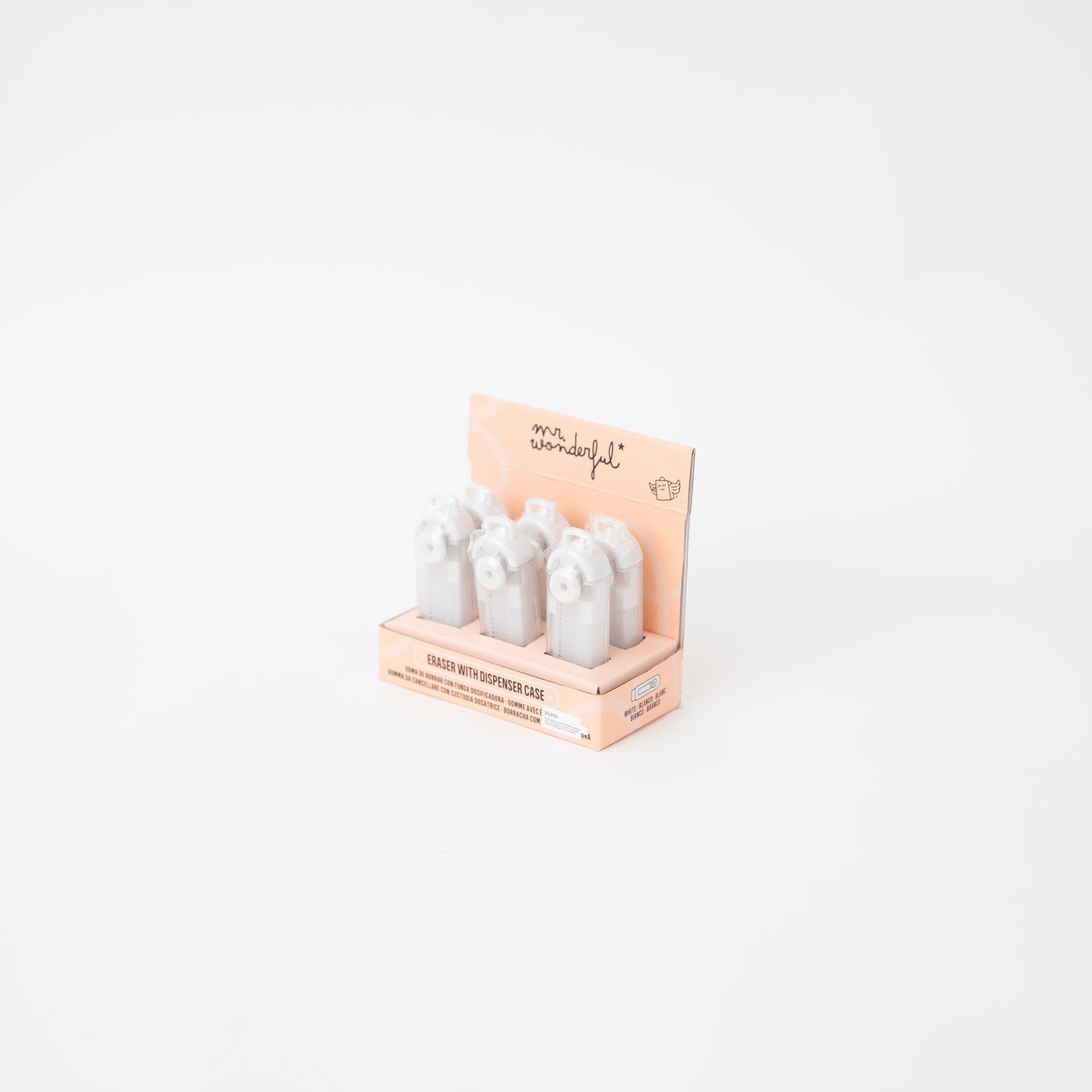 Borracha com dispensador de rodinha – White glitter