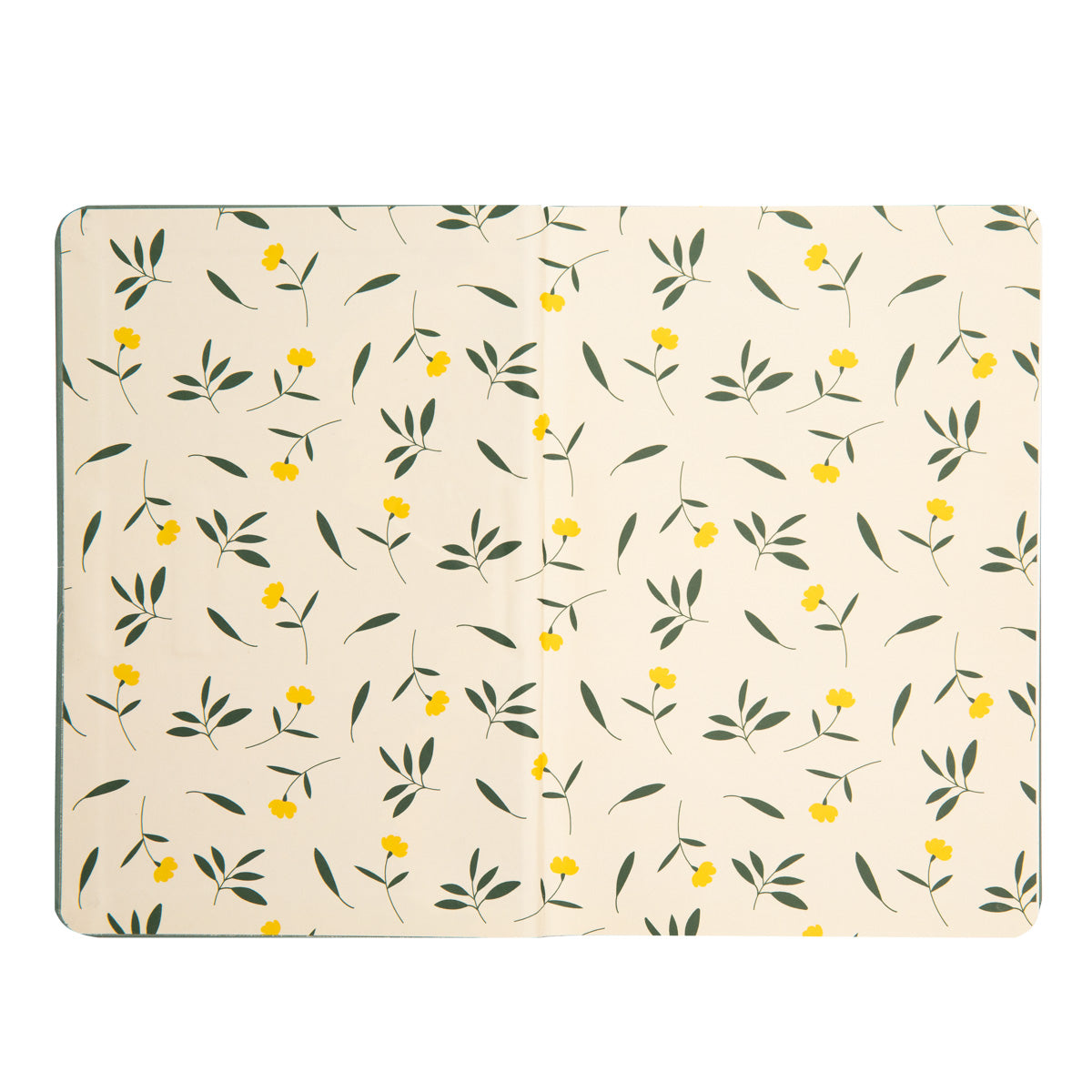 A5 notebook with mobile strap green + flowers elastic band - Ringtones & notes.