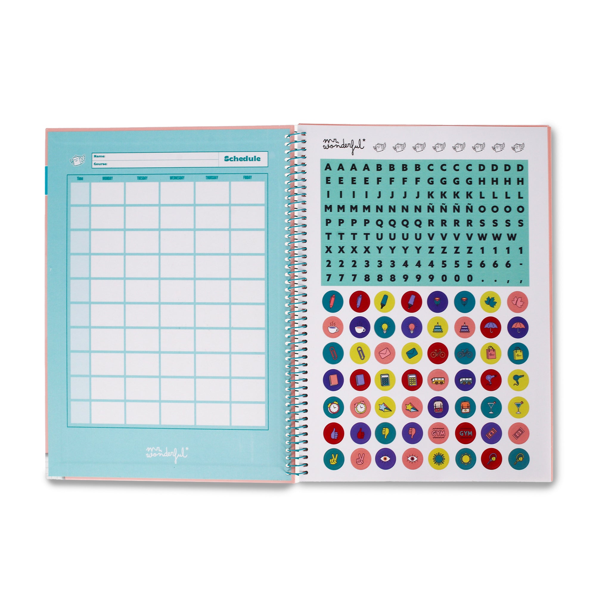 Libreta A4 Rosa 80 sheets - Grid paper and micro-perforated