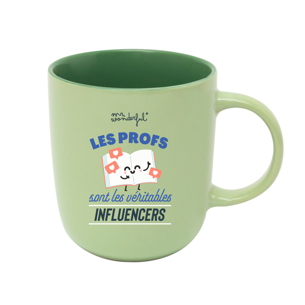 Mug avec message en français pour les profs Mr. Wonderful - Les profs sont les véritables influencers