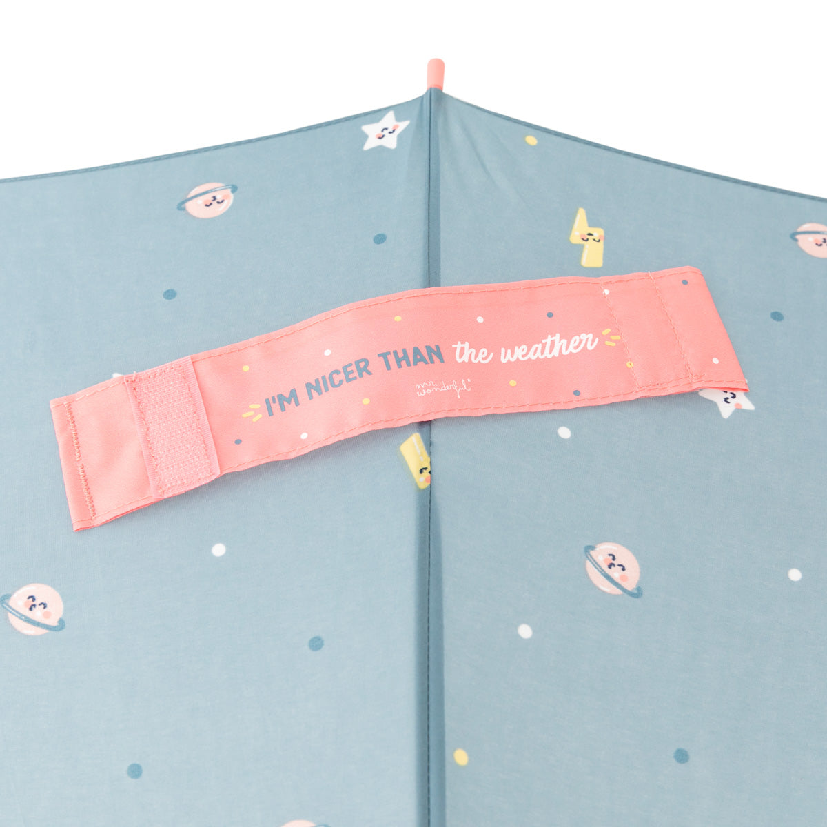 Parapluie grand format bleu - Imprimé Planète