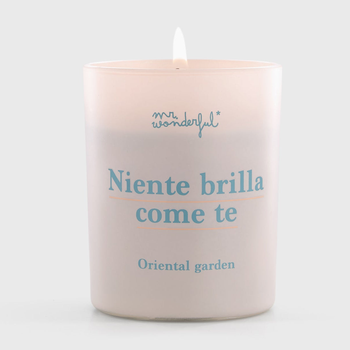 Candela con messaggio in italiano Mr. Wonderful - Niente brilla come te