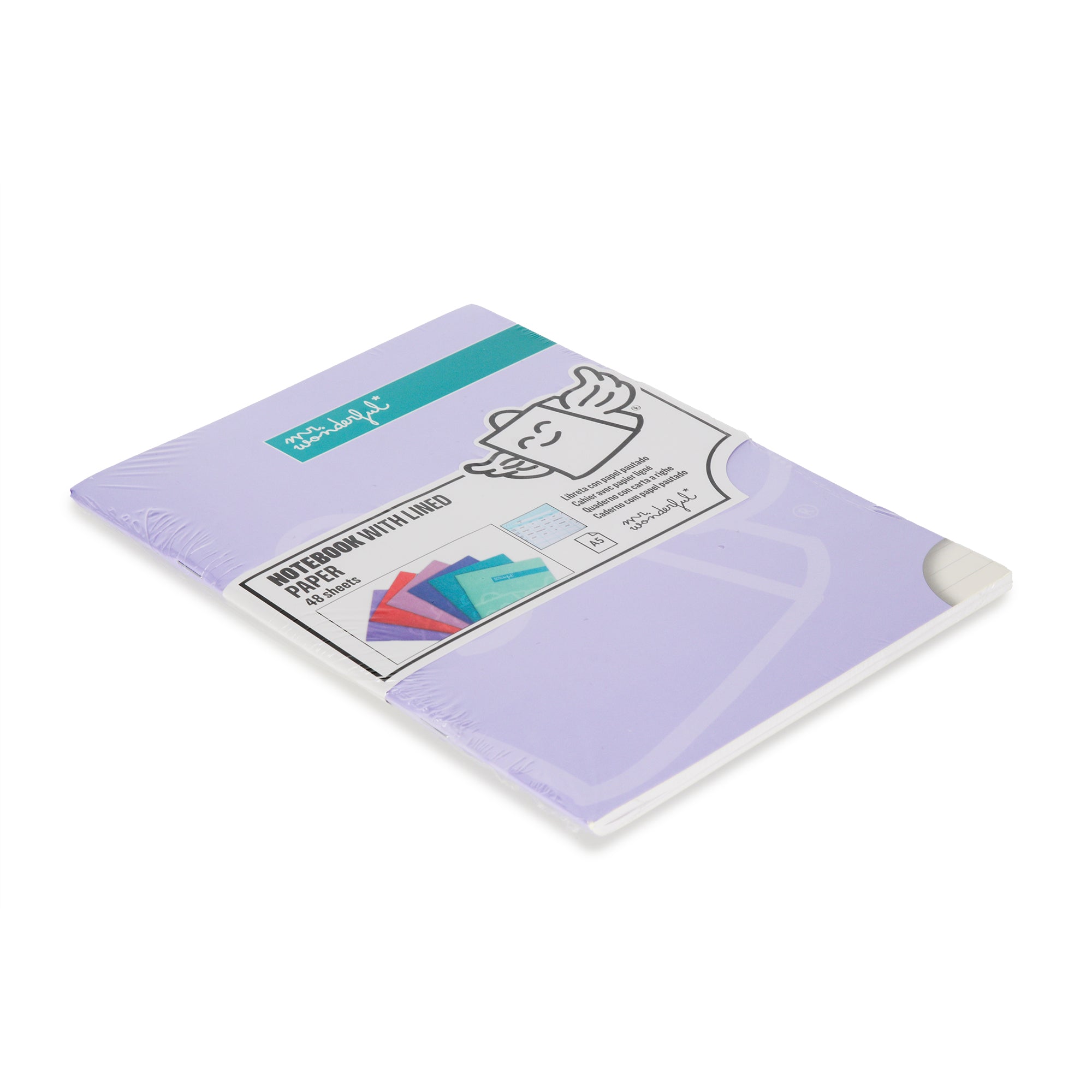 Lilac A5 notebook 48 sheets - Lined paper
