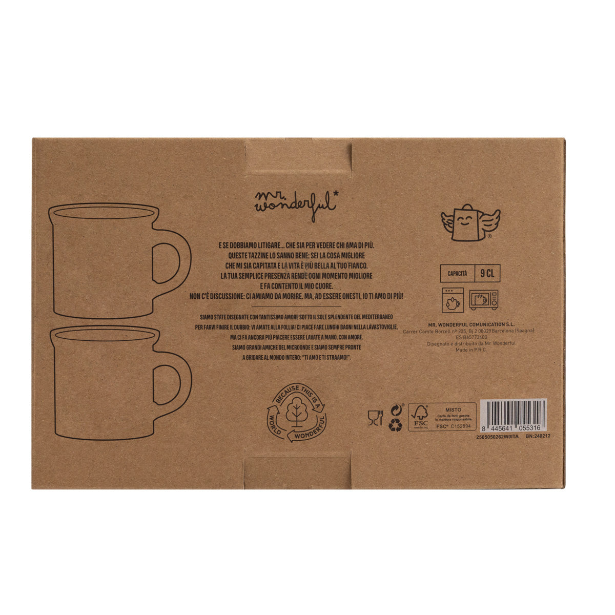 Set di 2 tazzine espresso per sfoggiare un vero amore