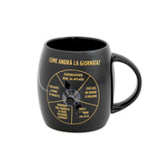 Tazza divertente da regalare con ruota girevole Mr. Wonderful - Come andrà la giornata?