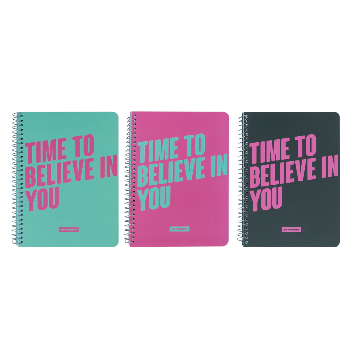 Set de 3 libretas A5 - Time to believe in you