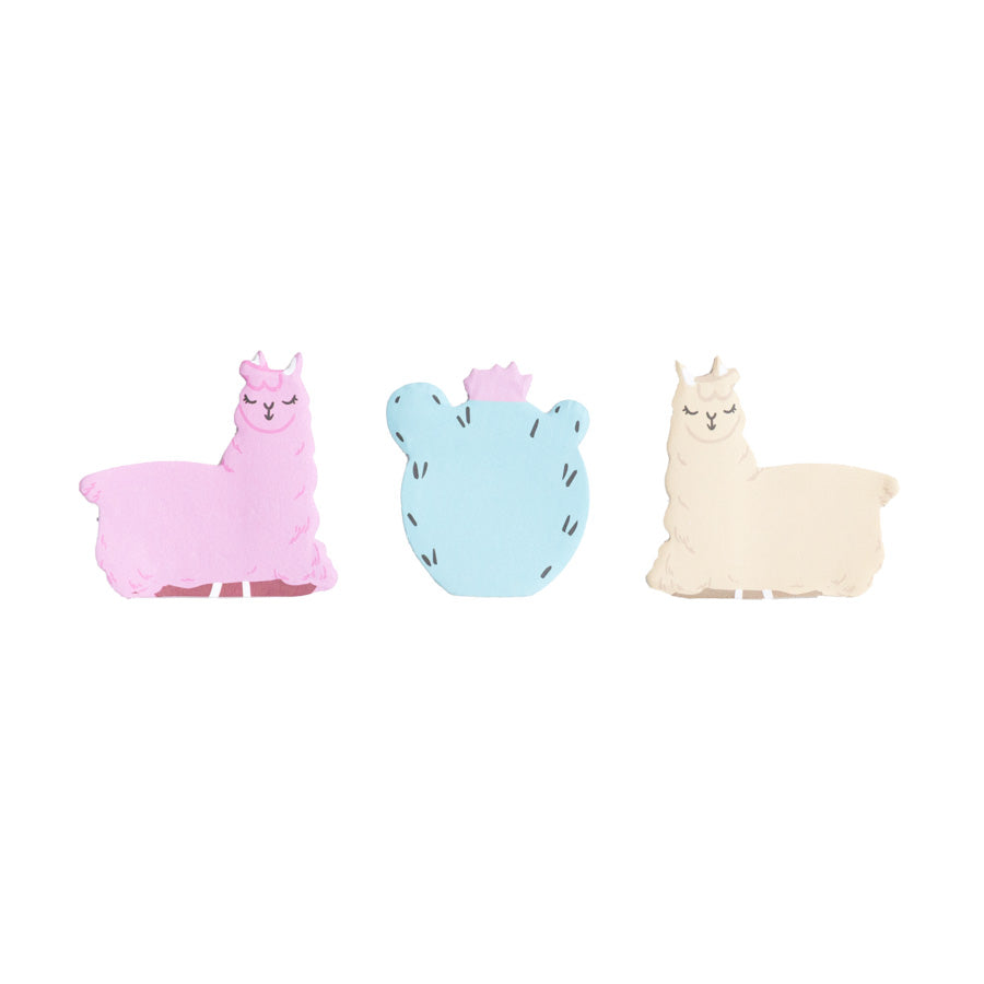 Set of 3 sticky notepads for true llama-lovers