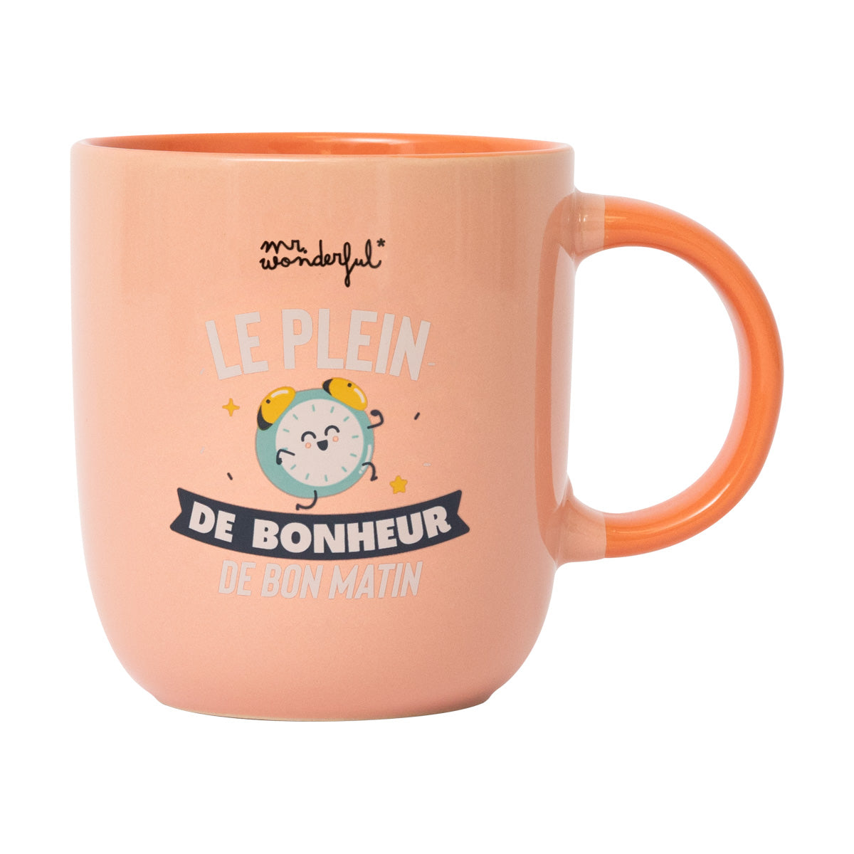 Mug avec message en français de motivation Mr. Wonderful - Le plein de bonheur de bon matin
