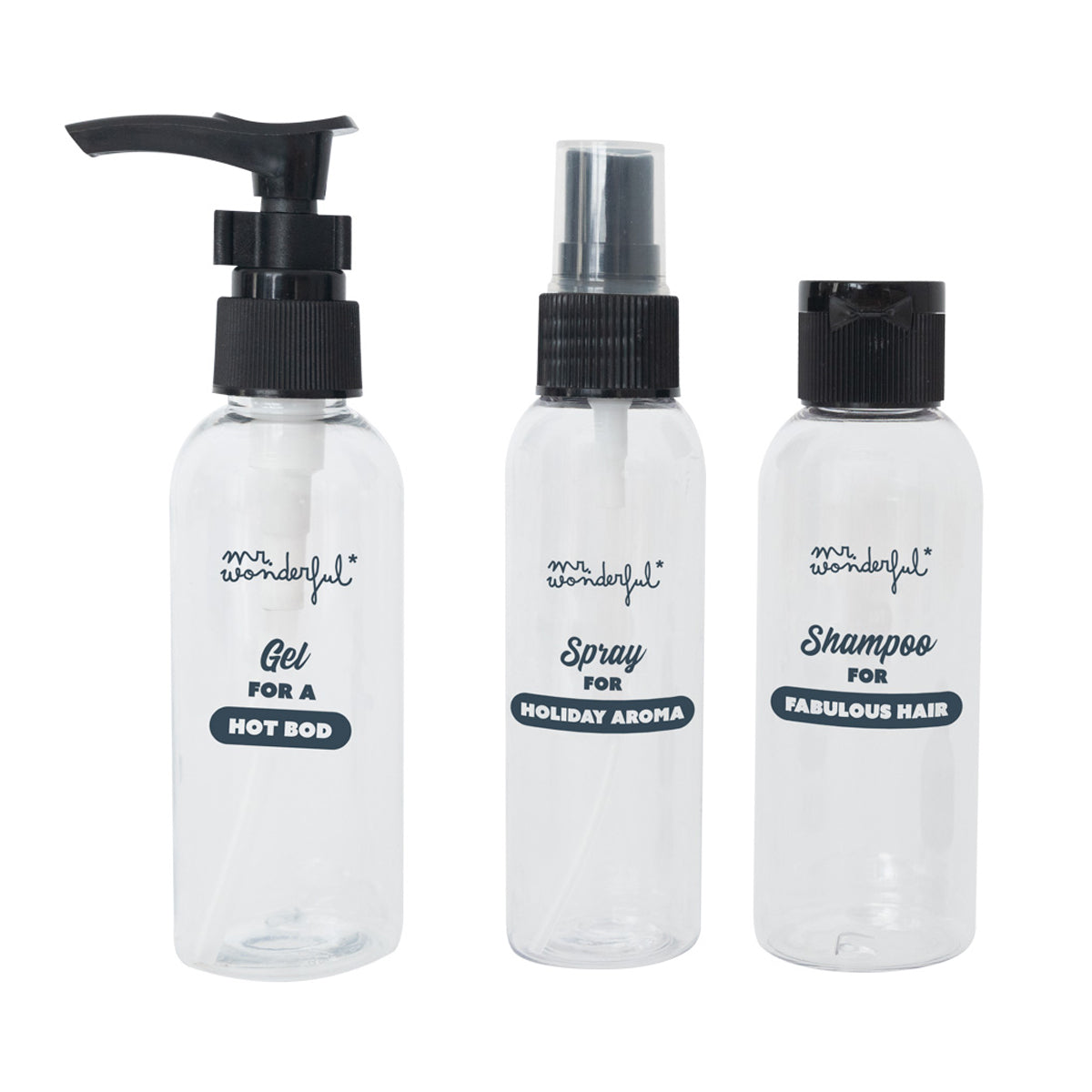 Travel toiletry bag with containers - Grey.