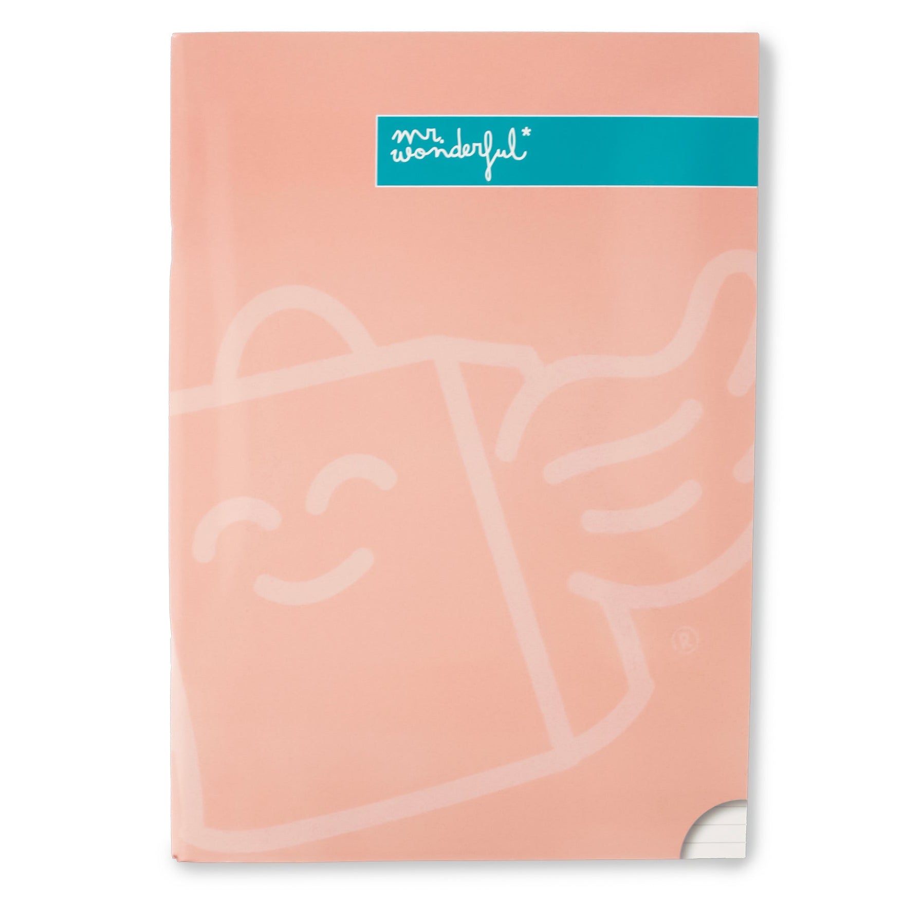 Libreta A4 Mr. Wonderful básica rosa 48 hojas - Pautada