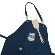 Set de delantal con mensaje para padres de Mr. Wonderful y espátula de madera para un padre con salero que es el mejor cocinero