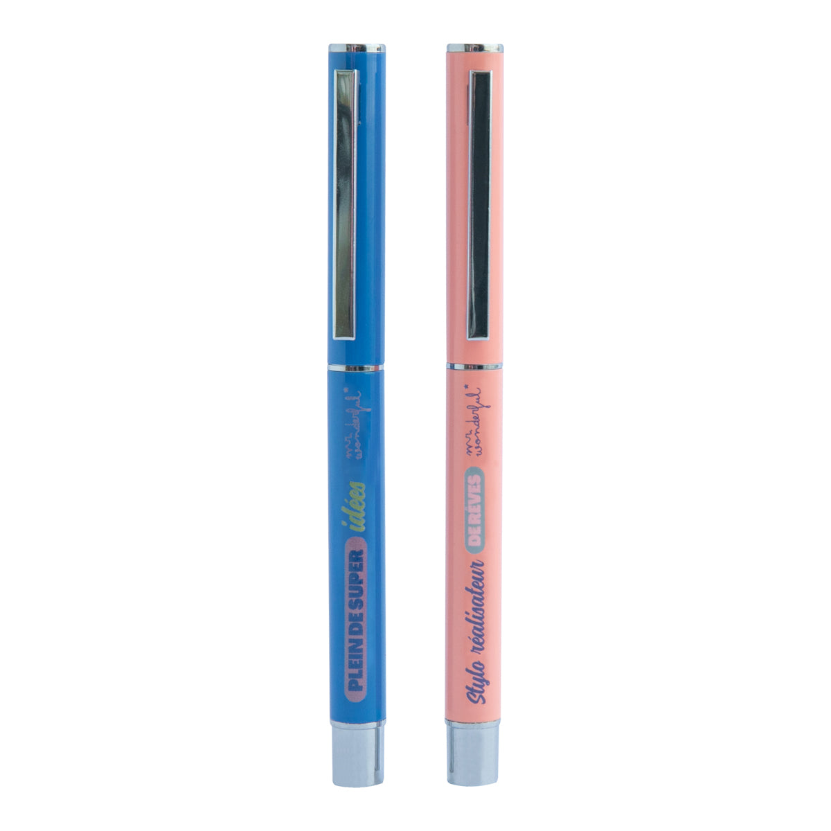 Lot de 2 stylos pour écrire avec une calligraphie joyeuse et attentionnée à vos objets 