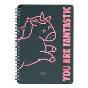Carnet A5 Licorne noir - Tu es fantastique 