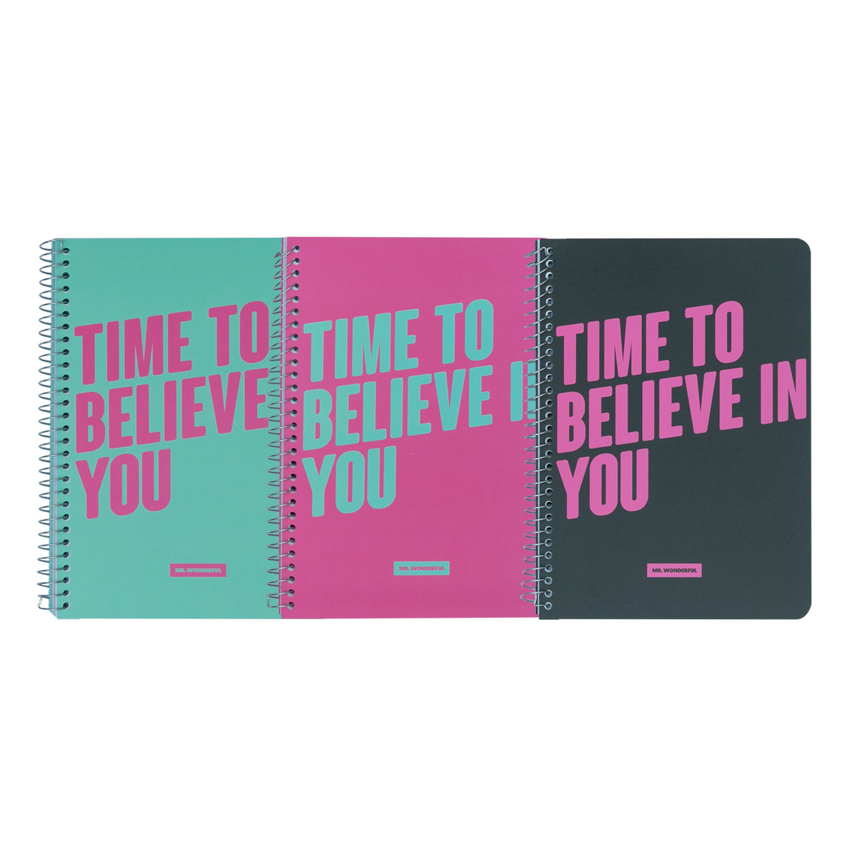 Set de 3 libretas A5 - Time to believe in you