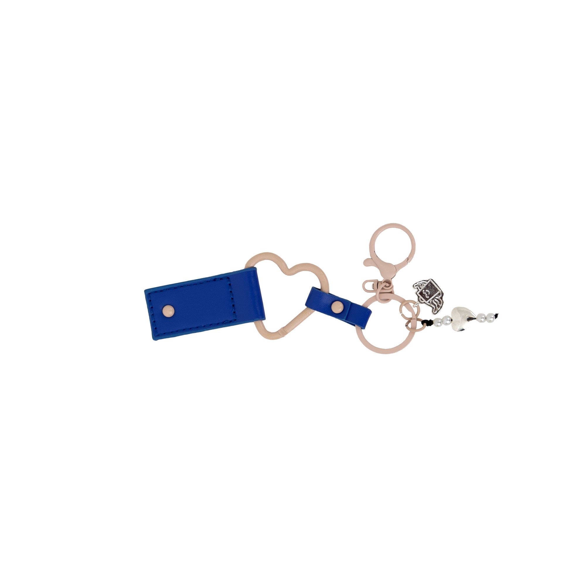 Keyring with charms - Electric blue