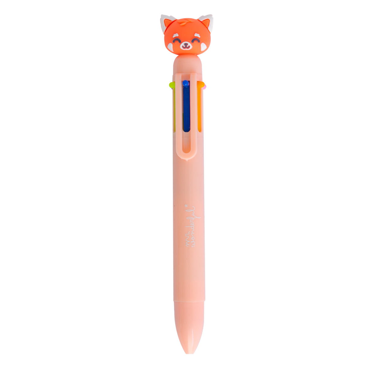 Multi-coloured pen to note down epic plans - Panda pink