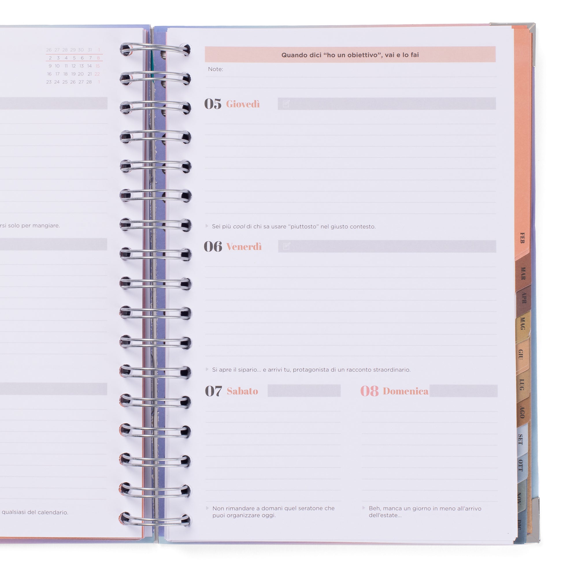 Diario scolastico Office 2025-26 Settimanale 18 mesi - Vivere con stile