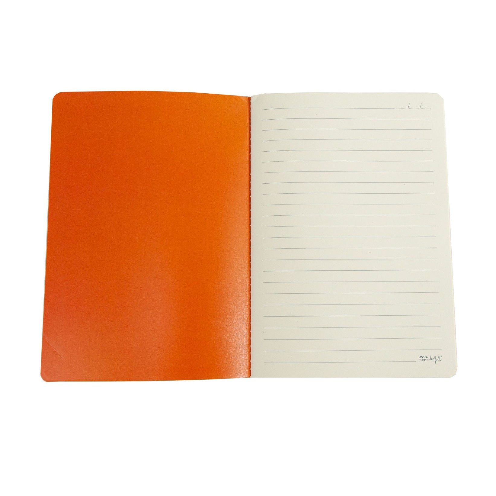 Libreta A5 Mr. Wonderful finita naranja