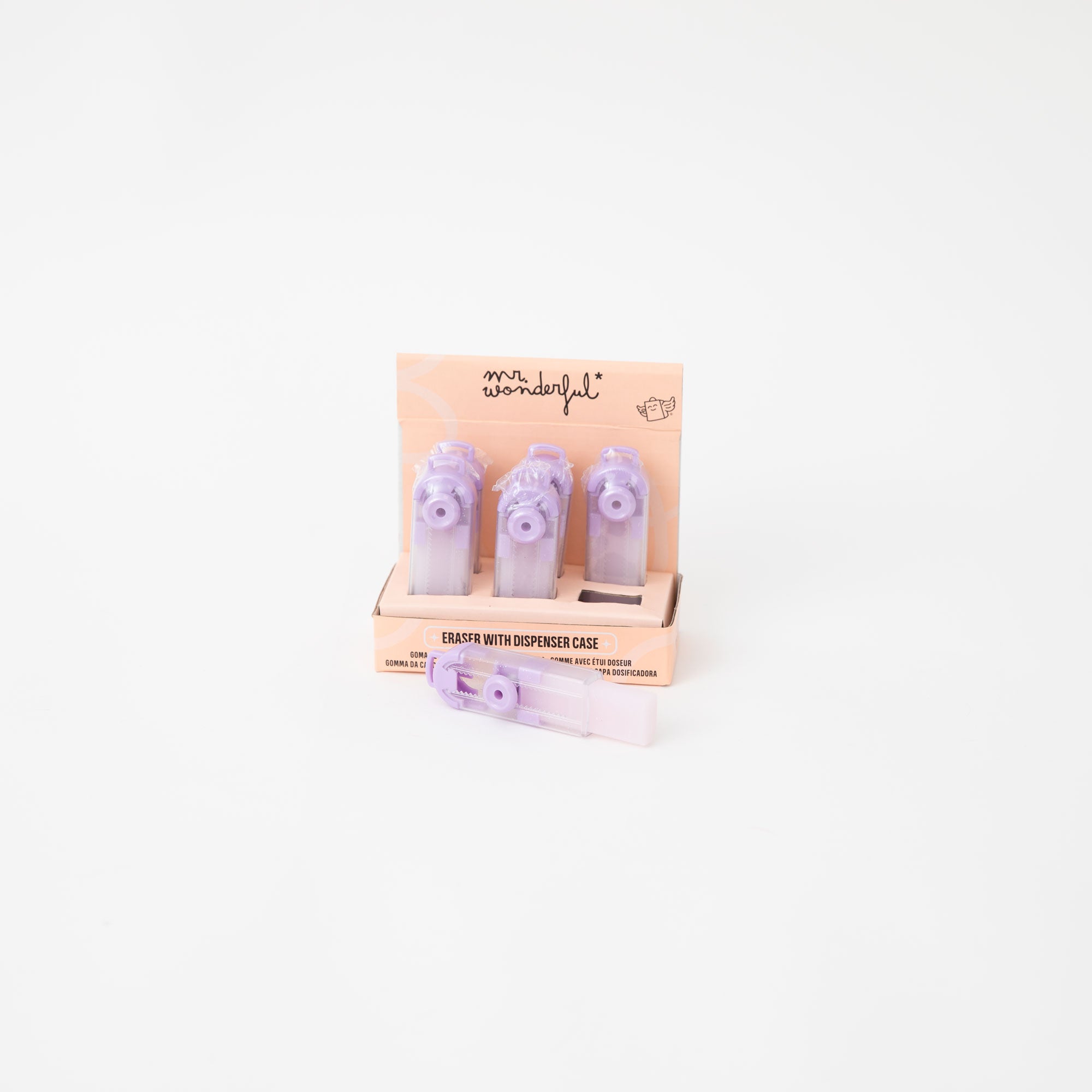 Borracha com dispensador de rodinha – Lilac Glitter