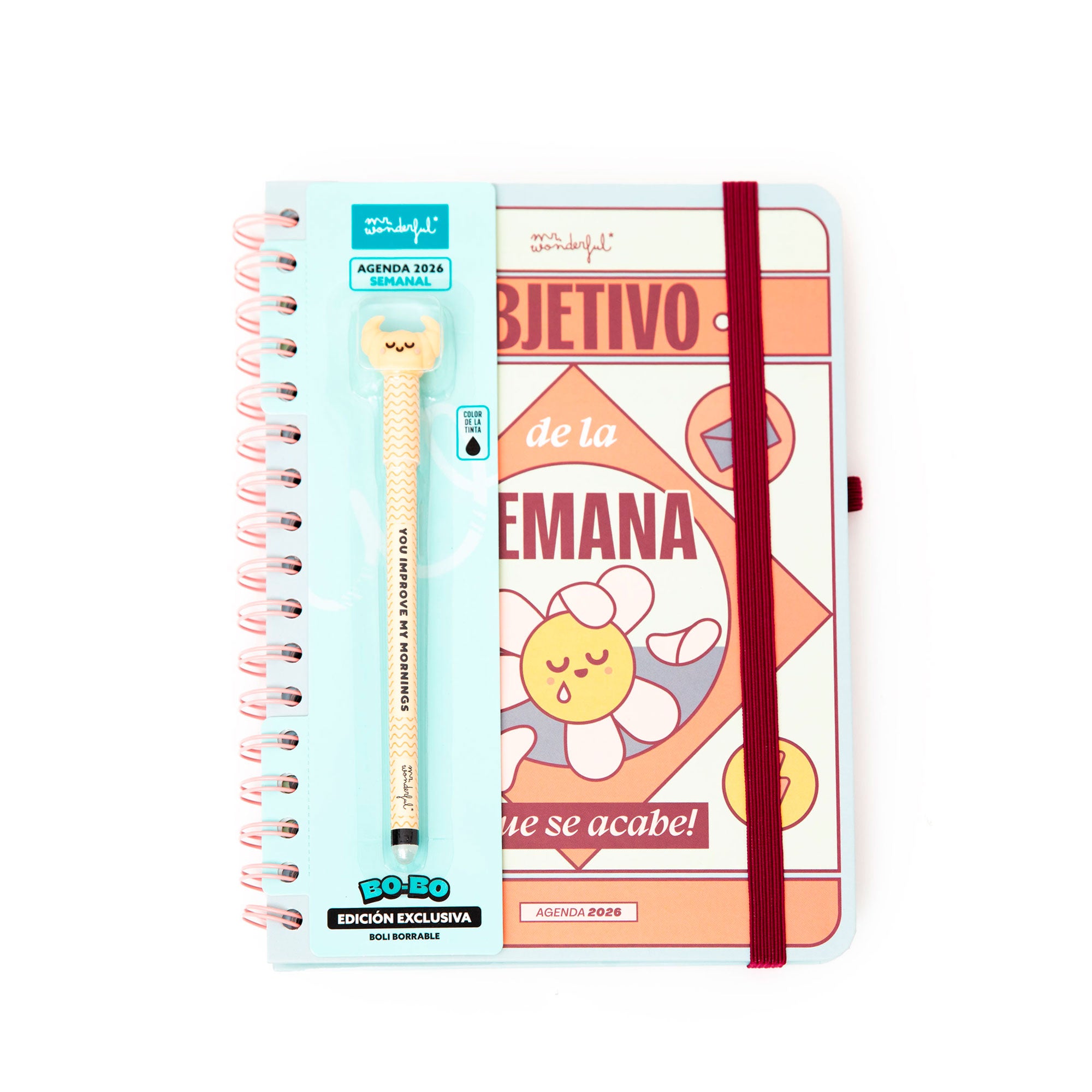 Agenda Wonder 2026 Semanal | Mr.Wonderful "Objetivo de la semana: ¡que se acabe!"