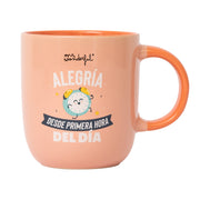 Taza Mr. Wonderful con frase motivadora - Alegría desde primera hora del día