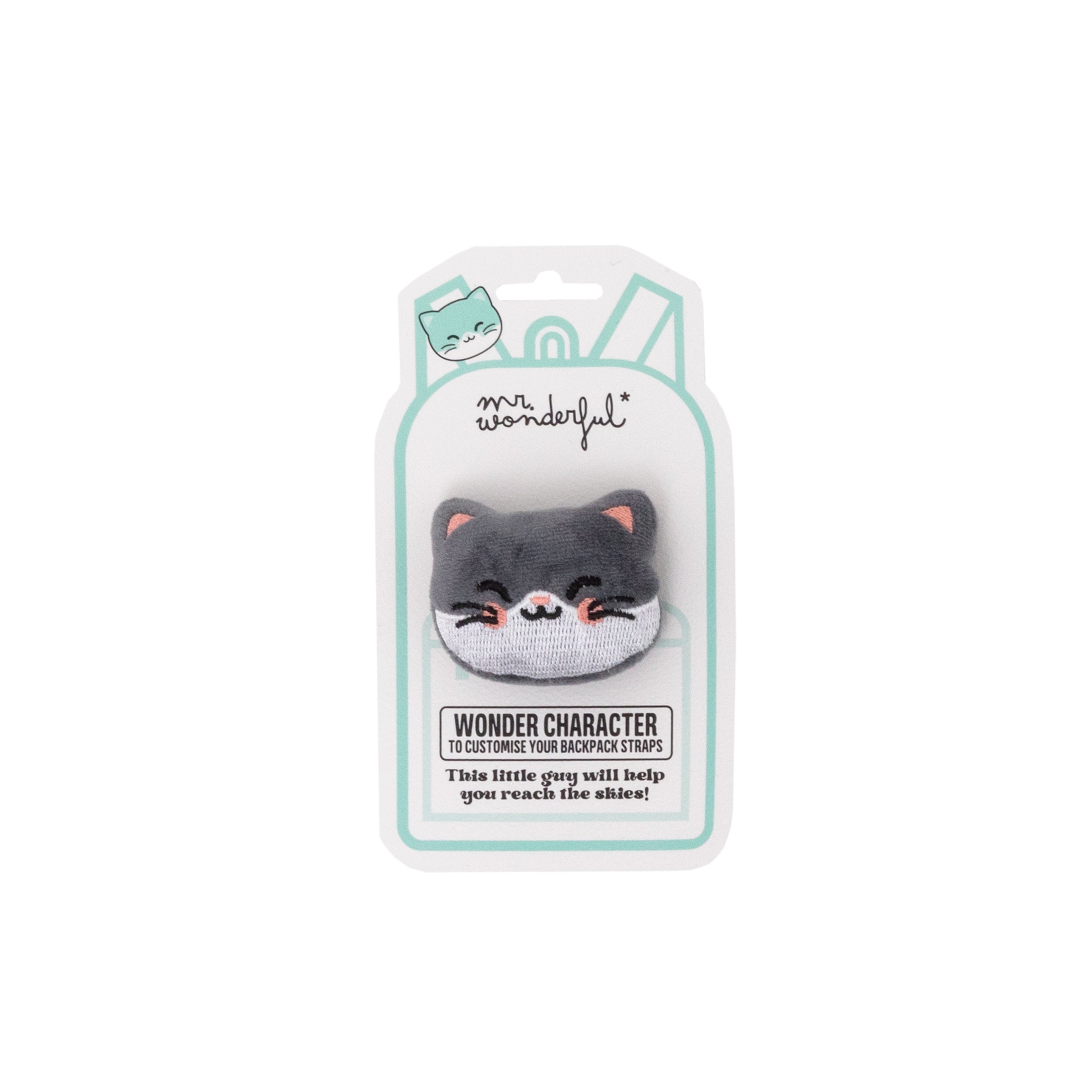 Wonder character to customise your backpack straps - Cat.