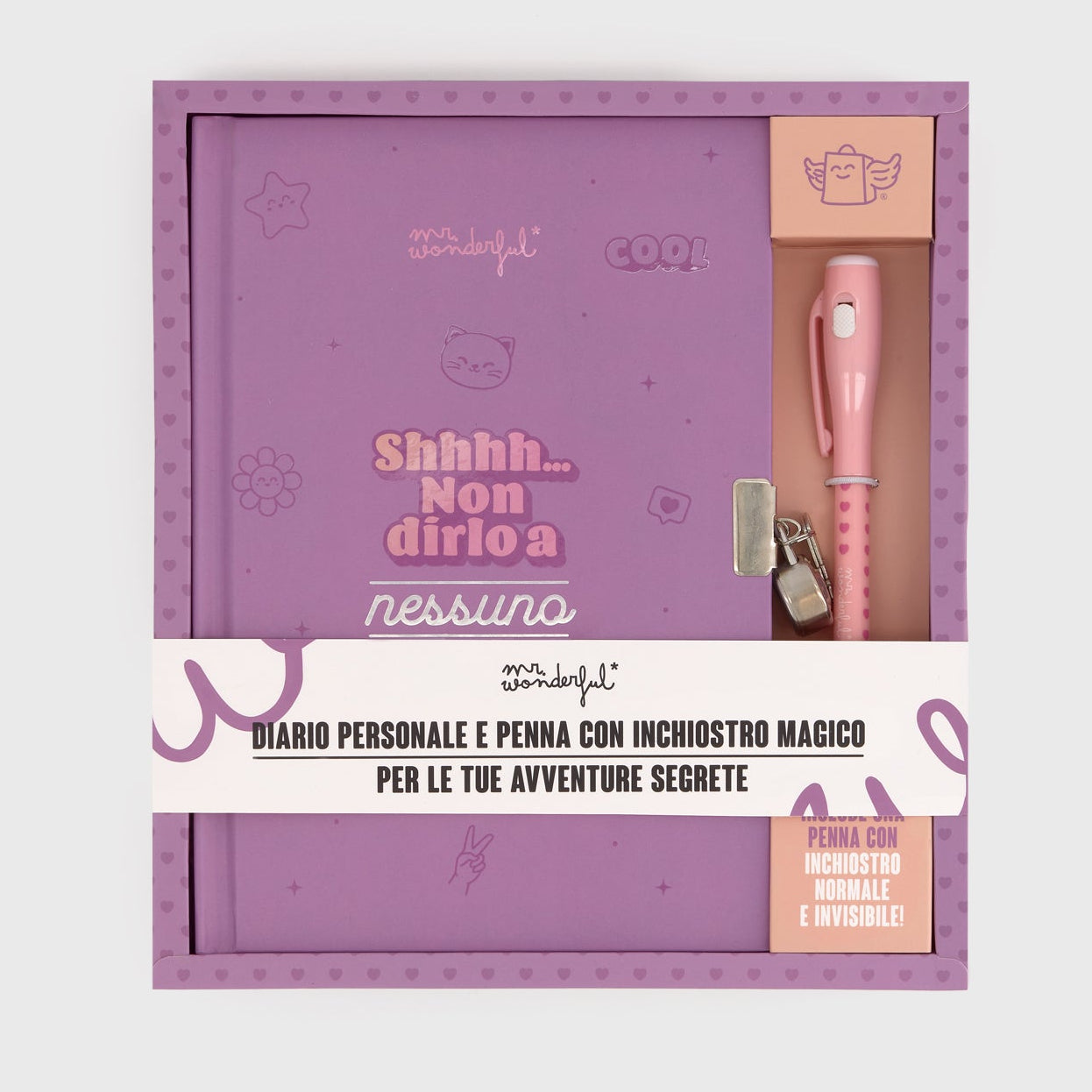 Journal intime + stylo avec un stylo normal et invisible - Chut… ne le dites à personne 