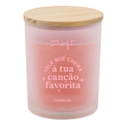 Vela aromática com mensagem Mr. Wonderful que cheira à tua música favorita