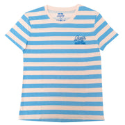 Camiseta manga corta para mujer con frase Mr. Wonderful talla S rosa y azul - Queen of everything