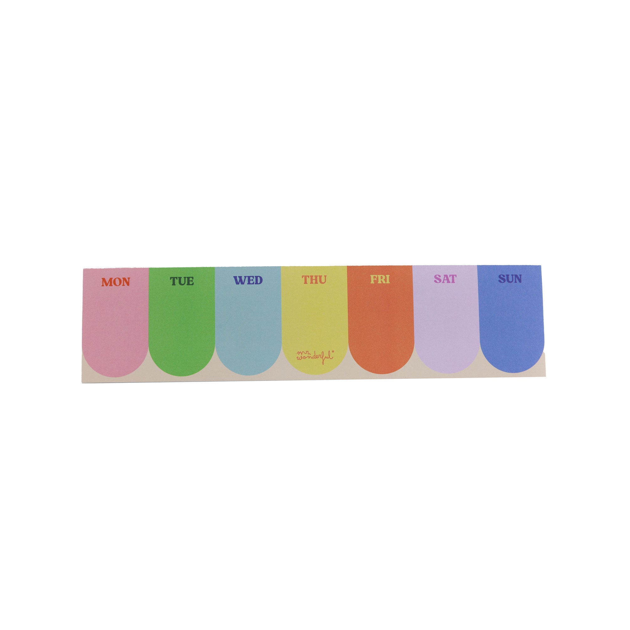 Weekly planner for the keyboard