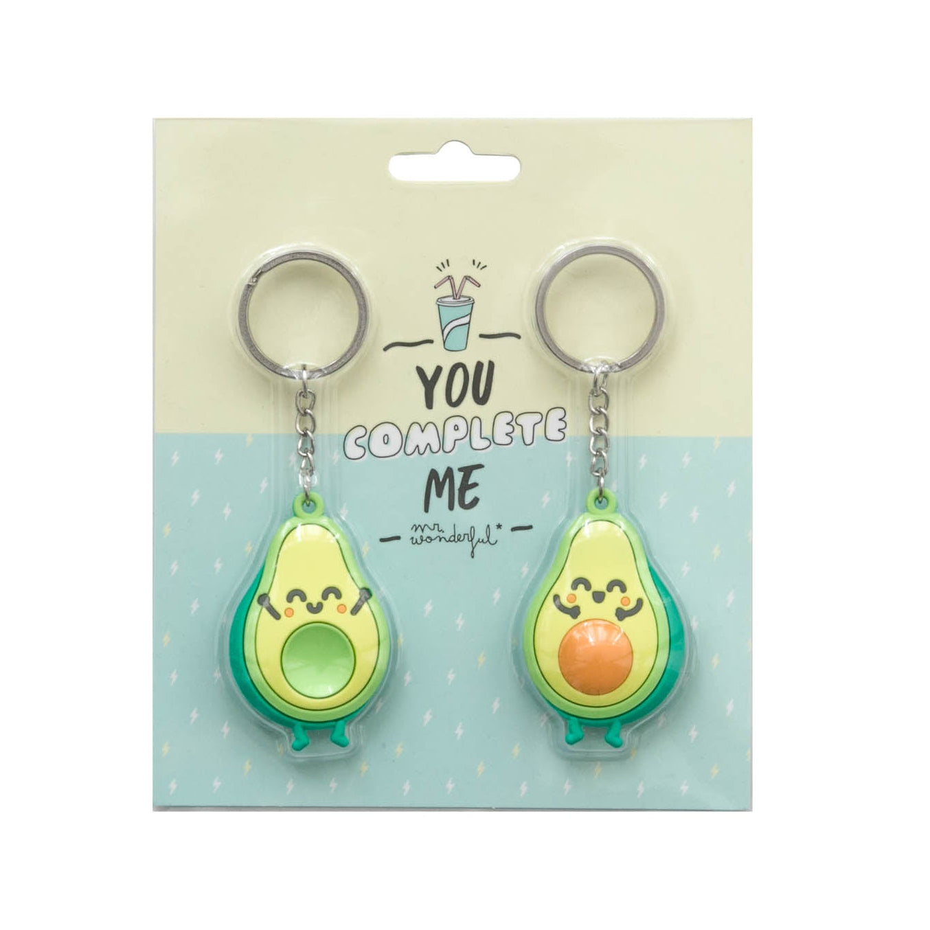 Conjunto de 2 chaveiros para amigos que se encaixam perfeitamente