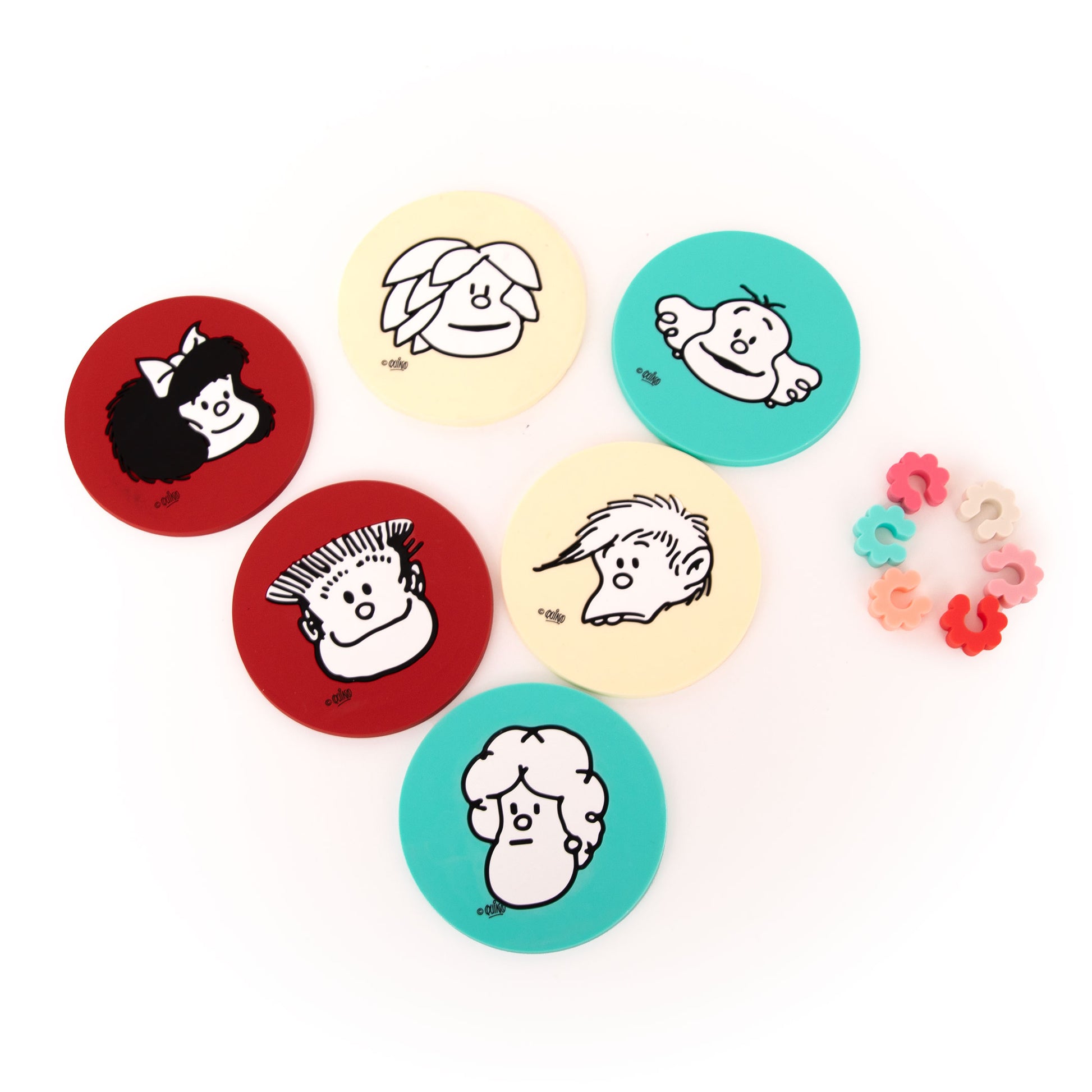 Set de 6 posavasos  + 6 identificadores de copas | Mr.Wonderful