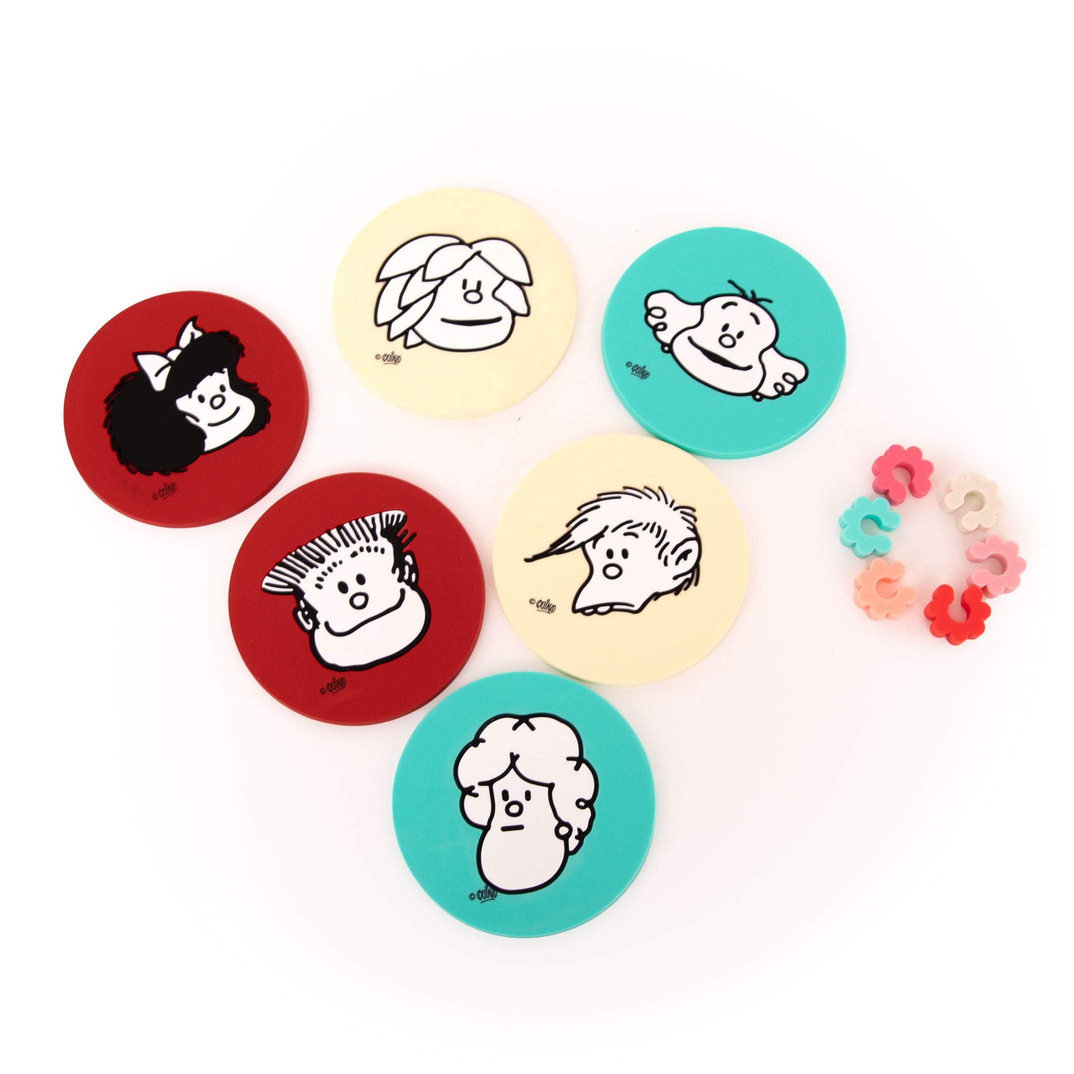 Set de 6 posavasos  + 6 identificadores de copas | Mr.Wonderful