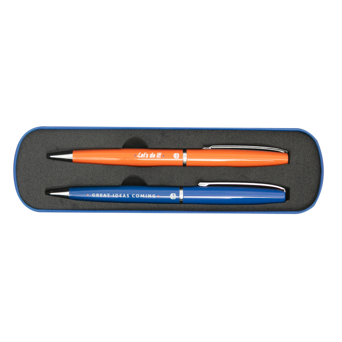 Set of pencil case + 2 pens - Doing amazing things