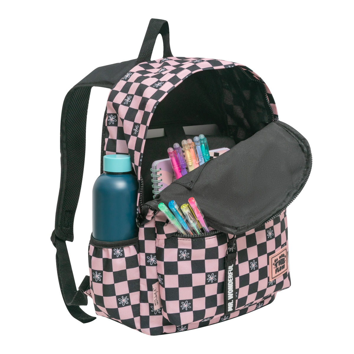 Mochila rosa y negro - Go with the flow