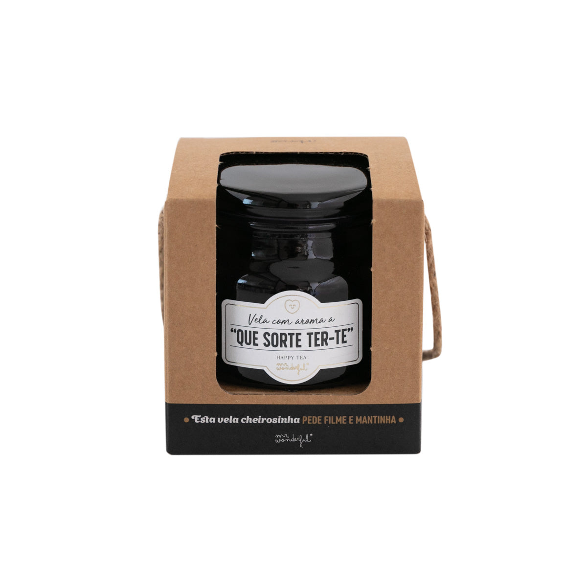 Vela com aroma de "que sorte ter-te"
