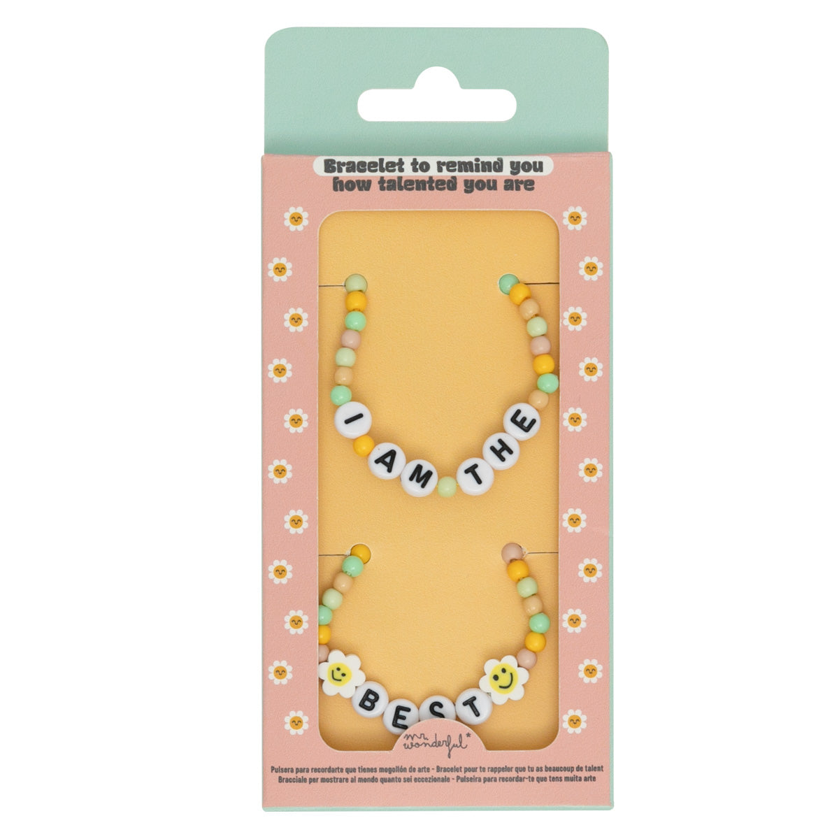 Conjunto de 2 pulseiras para lembrar o quão talentoso você é - Eu sou o melhor 