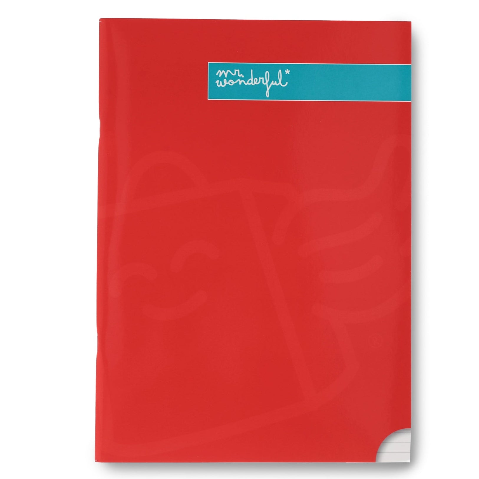 Libreta A4 Mr. Wonderful básica roja 48 hojas - Pautada