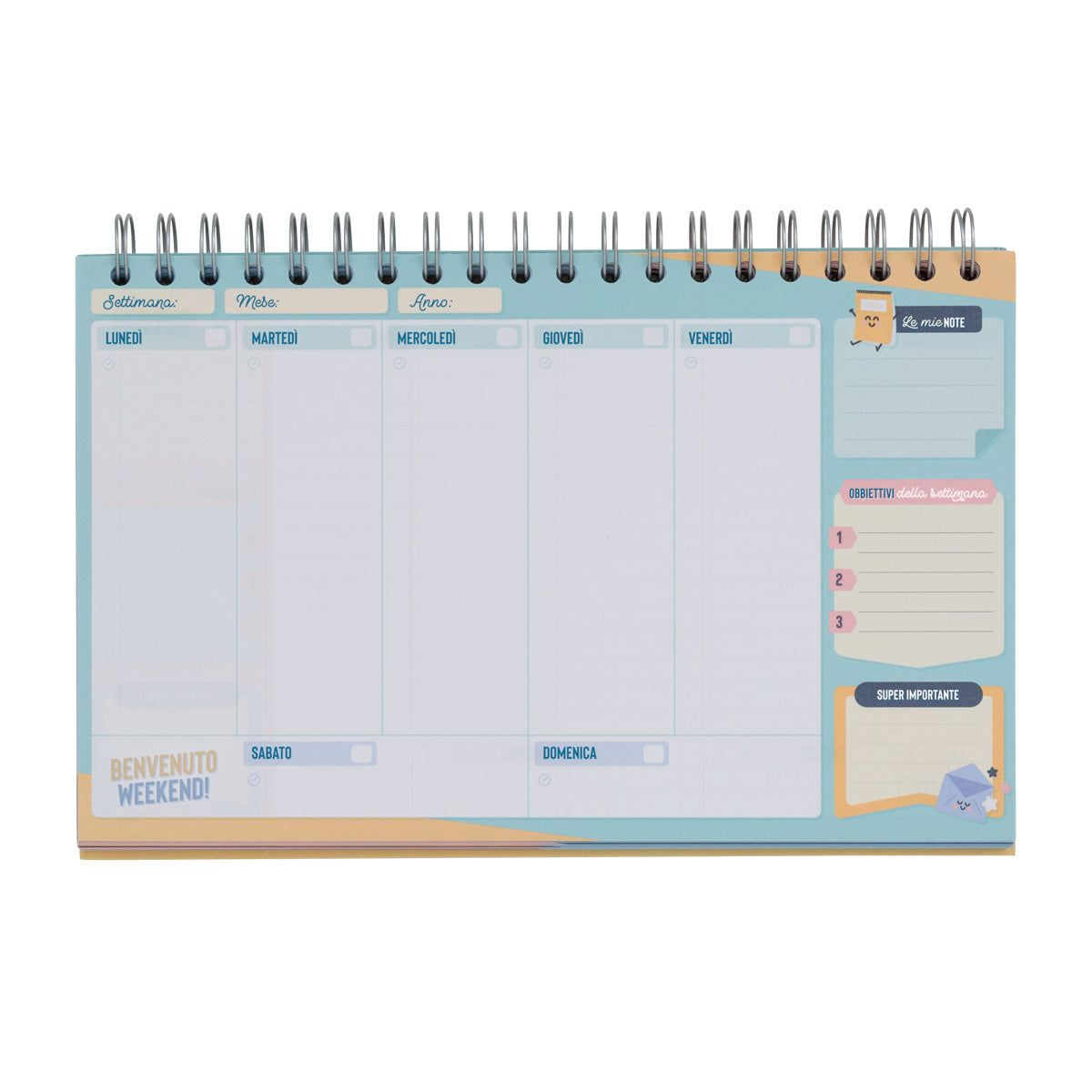 Planner settimanale - I sogni raggiunti incominciano qui