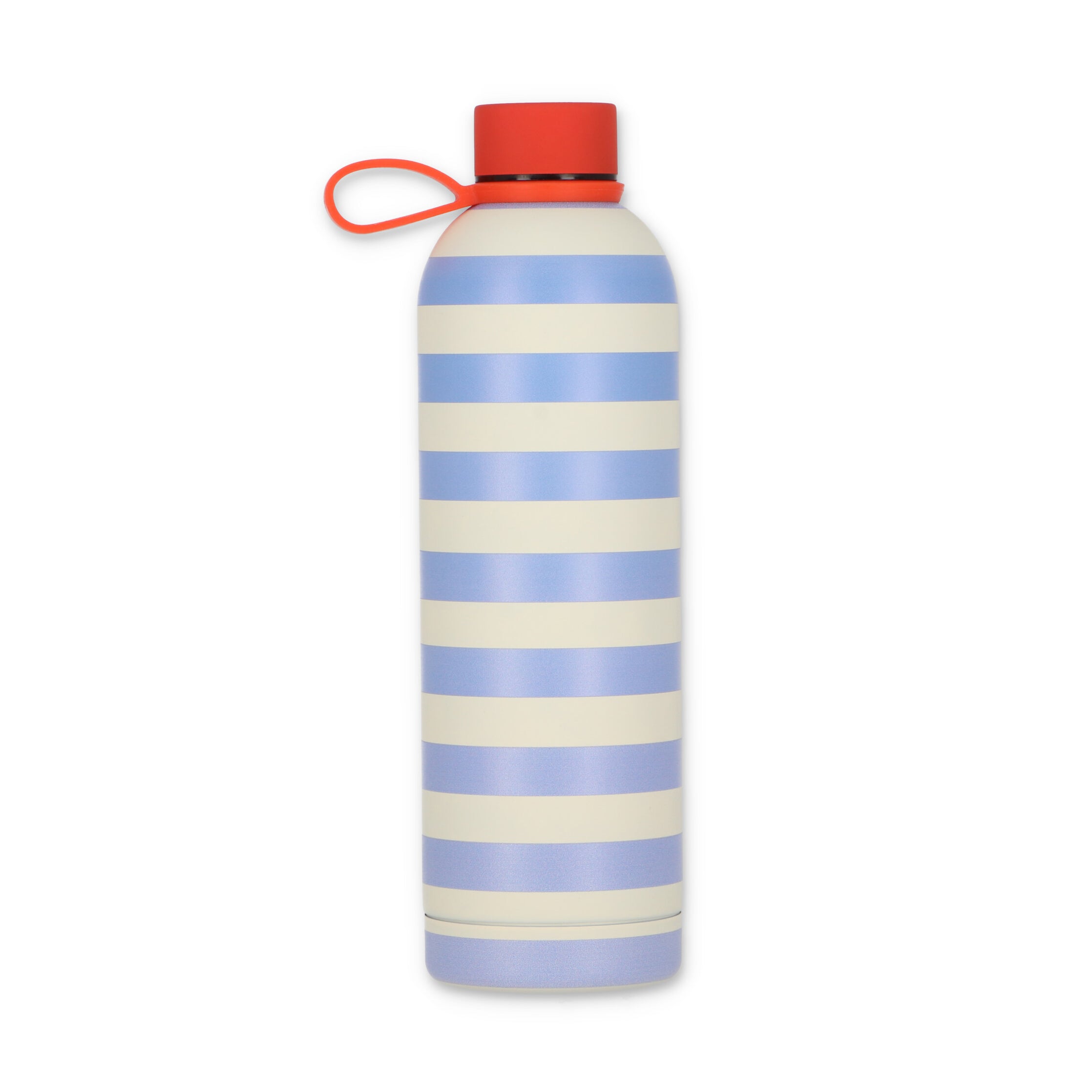 Thermal bottle blue and beige stripes - Walking on sunshine
