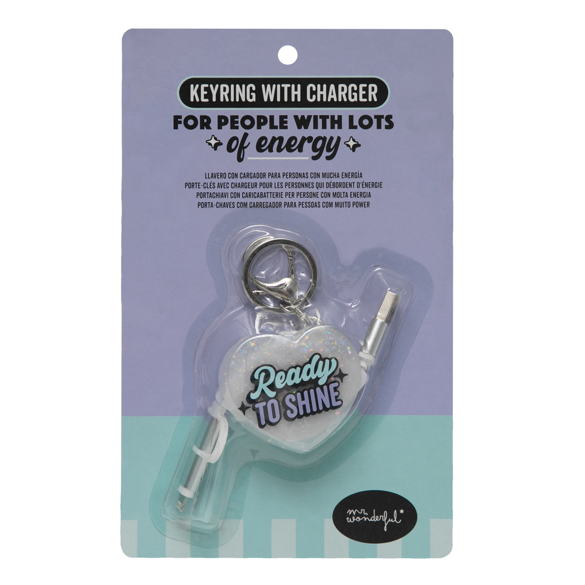 Keyring with phone charger - Ready to shine