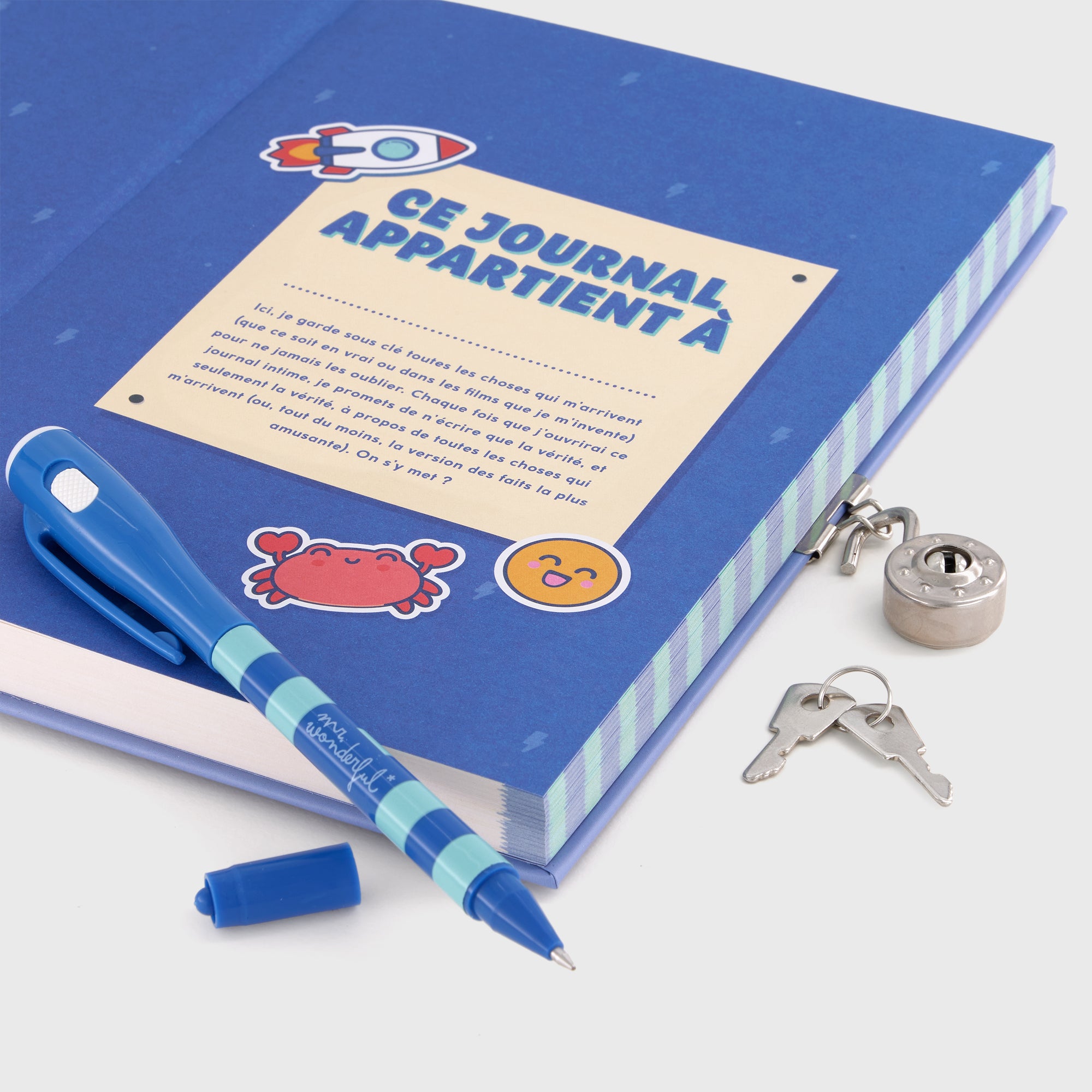 Journal intime + stylo à encre normale et invisible - Mes pensées, secrets et aventures