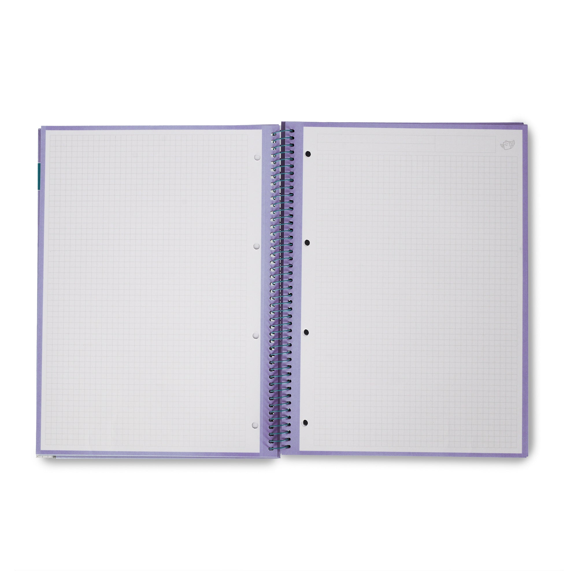 Lilac A4 notebook 80 sheets - Grid paper and micro-perforated