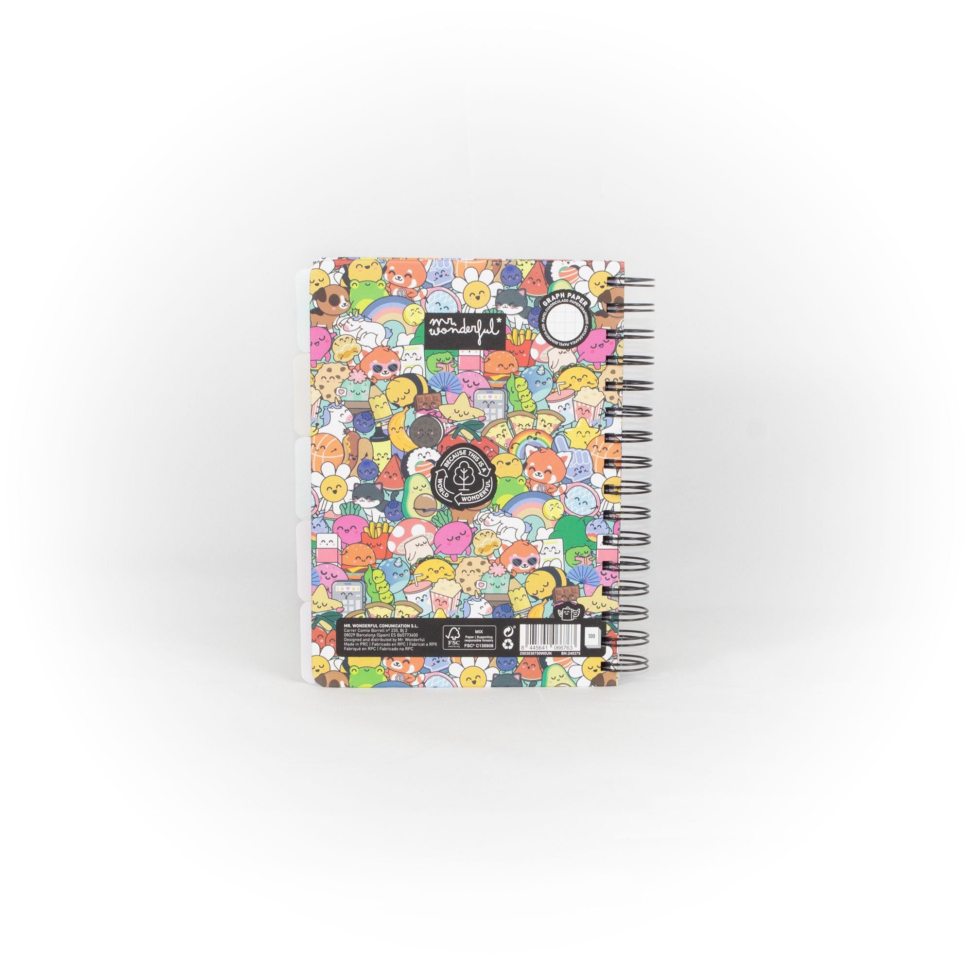 Libreta A5 con espiral - Wonder characters