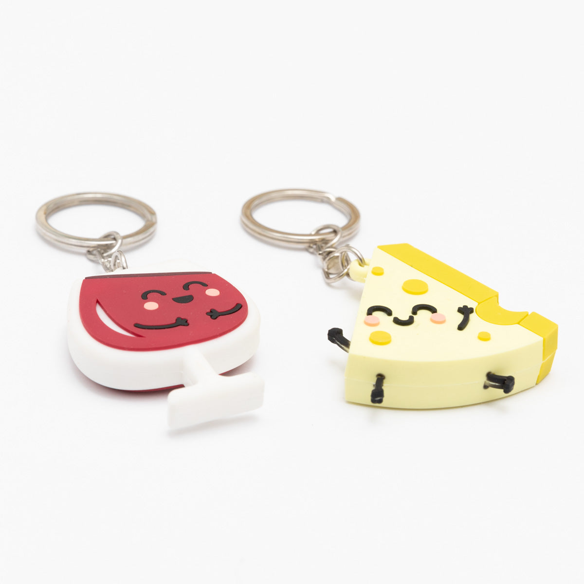 Set de 2 llaveros - Vino y queso