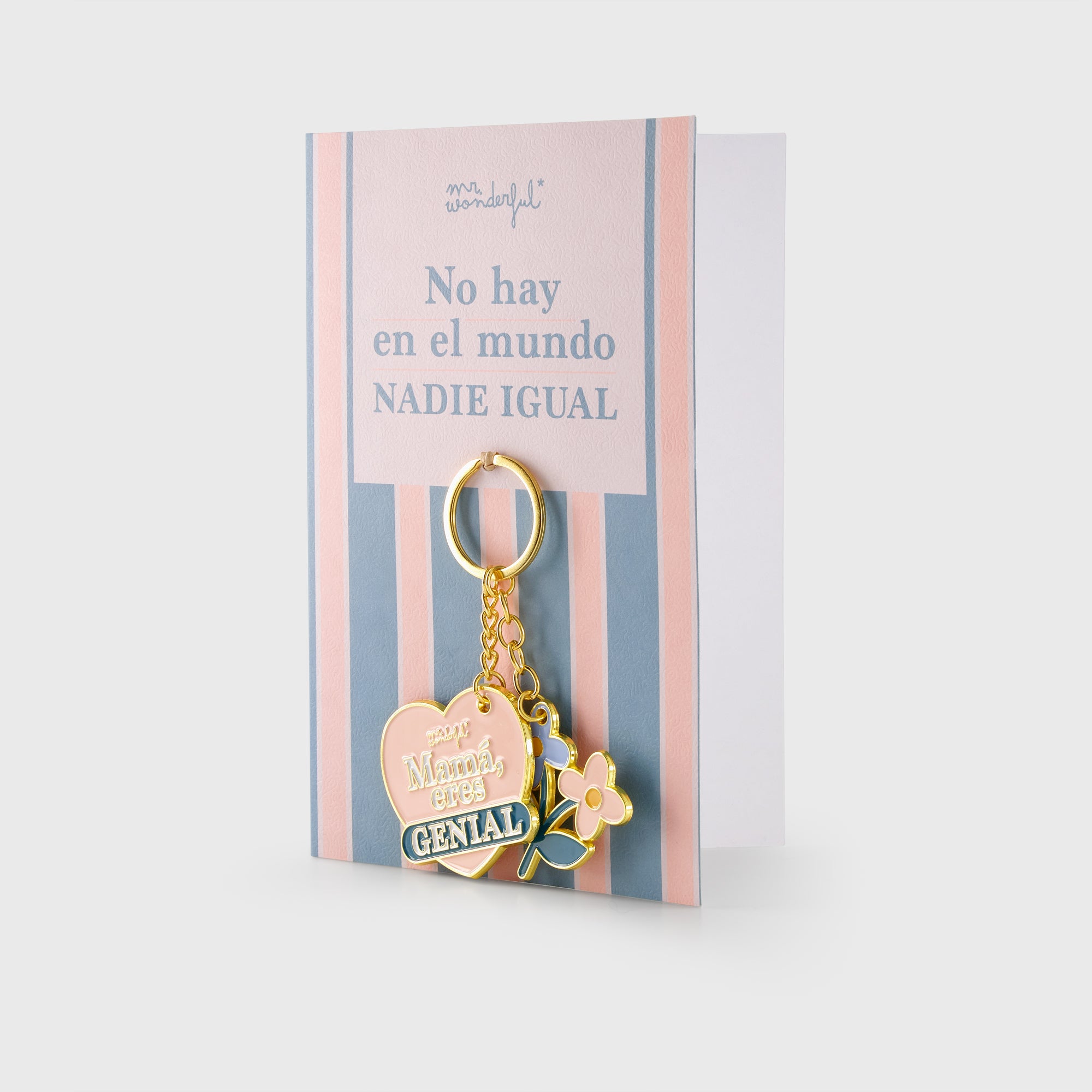 Postal con llavero - No hay en el mundo nadie igual. Mamá, eres genial