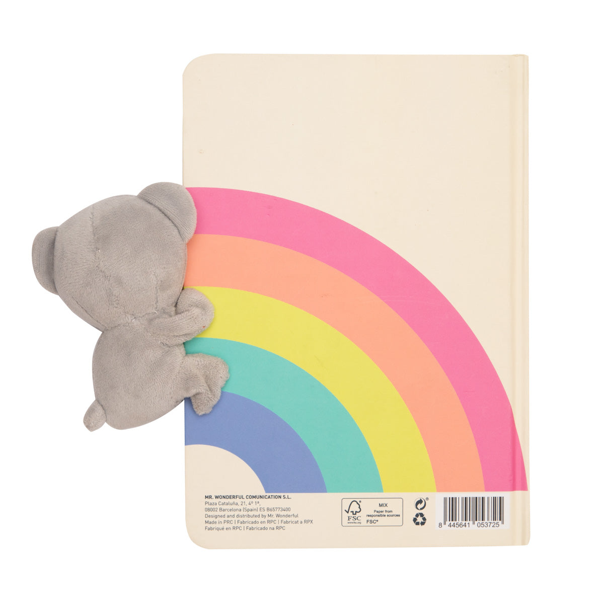 Notebook with plushie and magnetic closure koala - Magic moments.