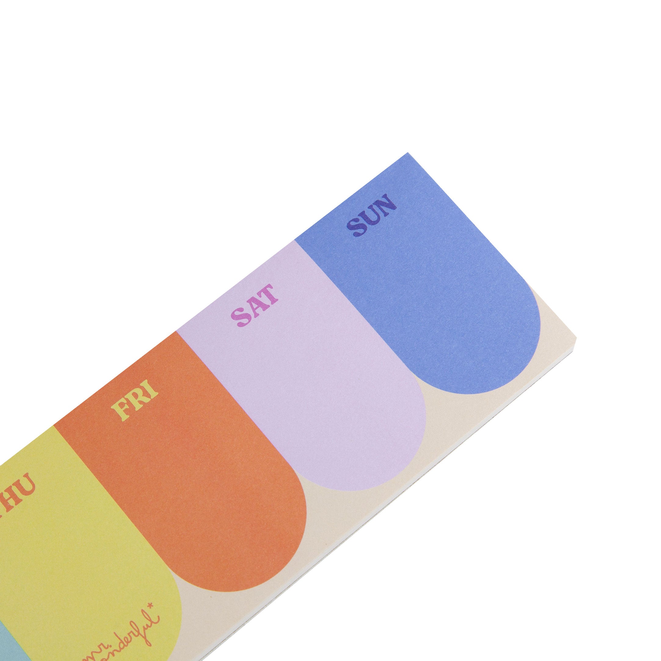 Weekly planner for the keyboard