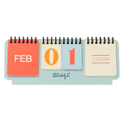 Vintage-style perpetual desktop calendar to enjoy a perfect year