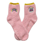 Meias antiderrapantes com mensagem em português Mr. Wonderful tamanho único - O meu glamour não me abandona